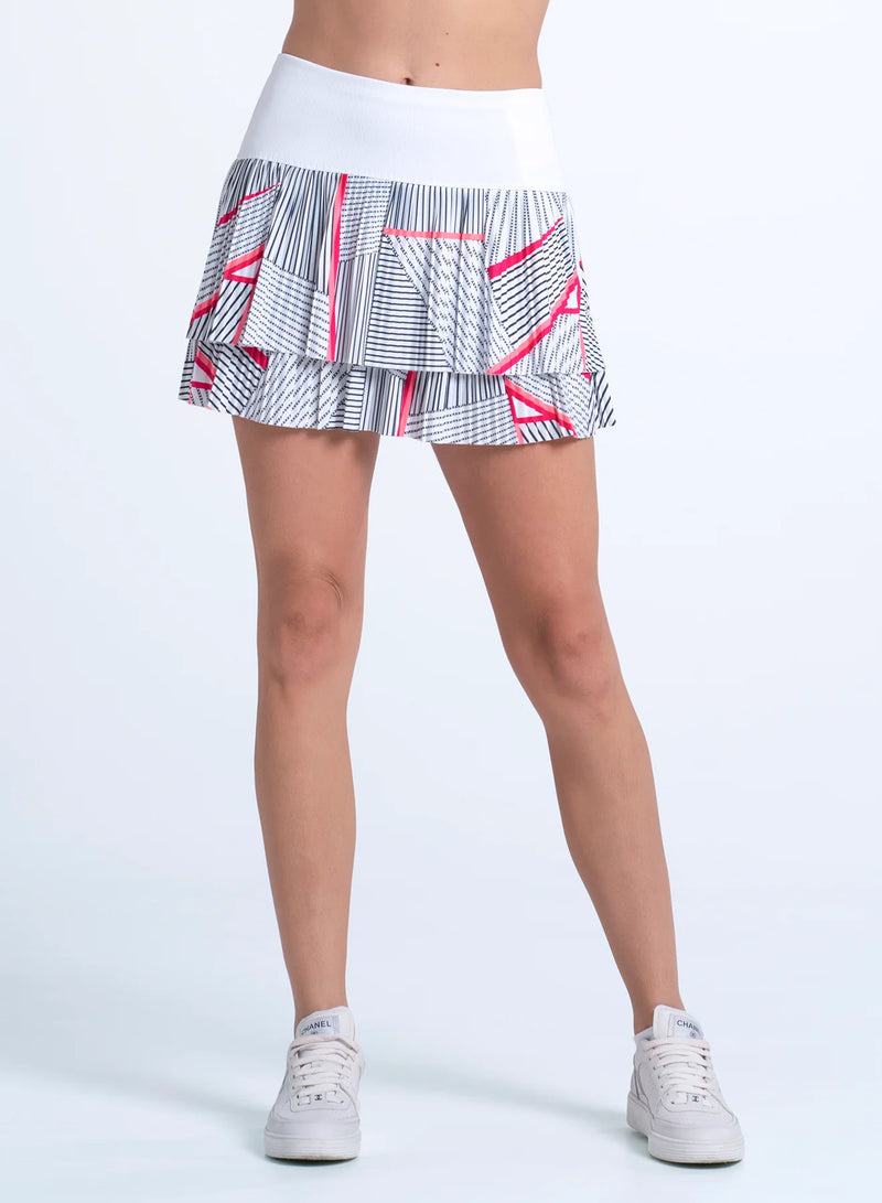 Load image into Gallery viewer, Geo Glow Pleated Skirt
