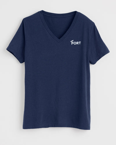 'Fort' Women's V-Neck Navy