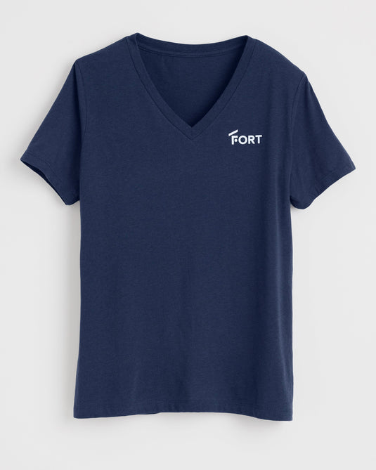'Fort' Women's V-Neck Navy