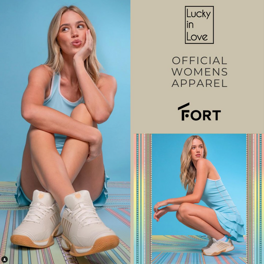 Lucky in Love is the Official Women’s Apparel of The Fort!  You’ll find their eye-catching gear proudly featured in our Pro Shop, where you can elevate your game with confidence and flair.